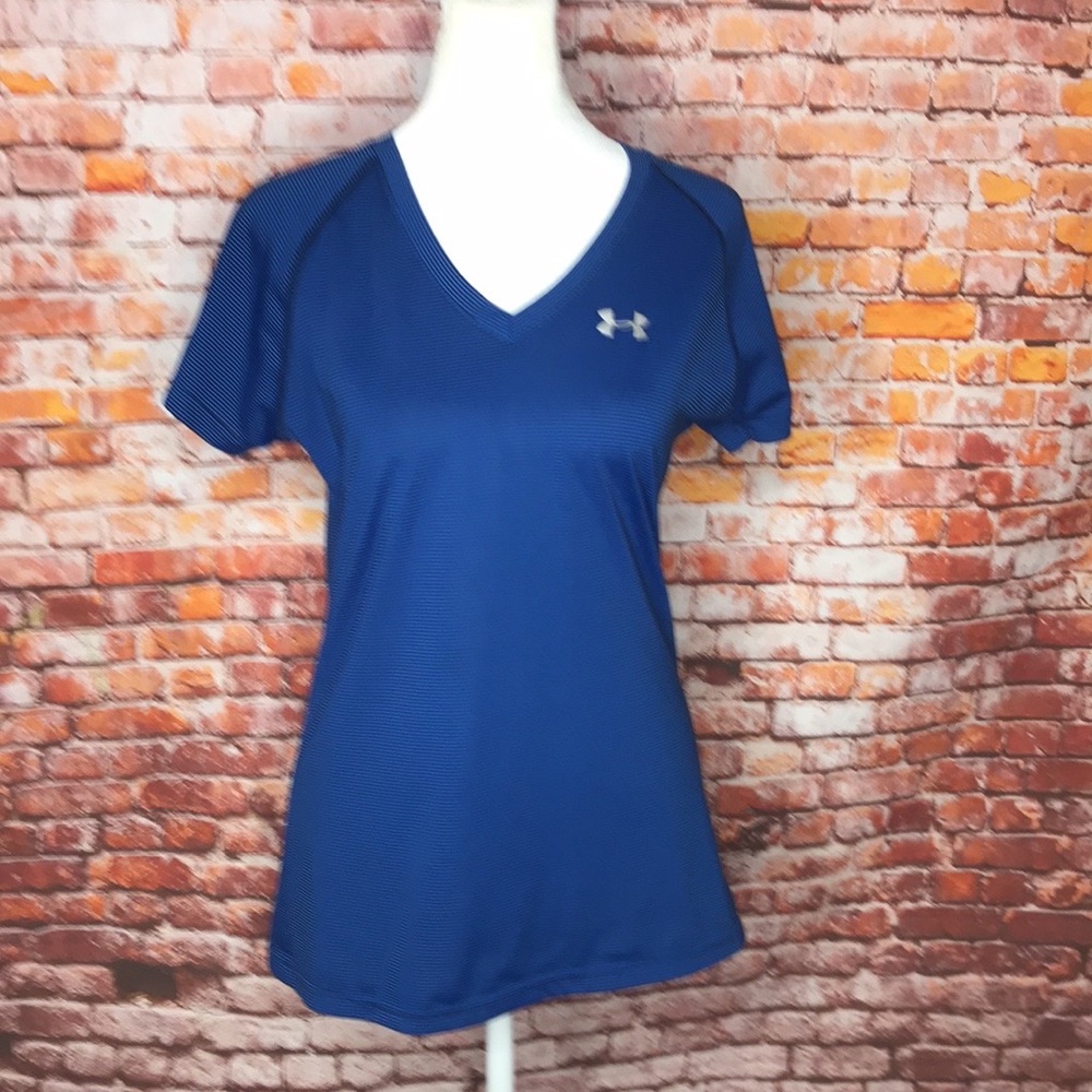 Under Armour Heat Gear Striped V-neck Tee